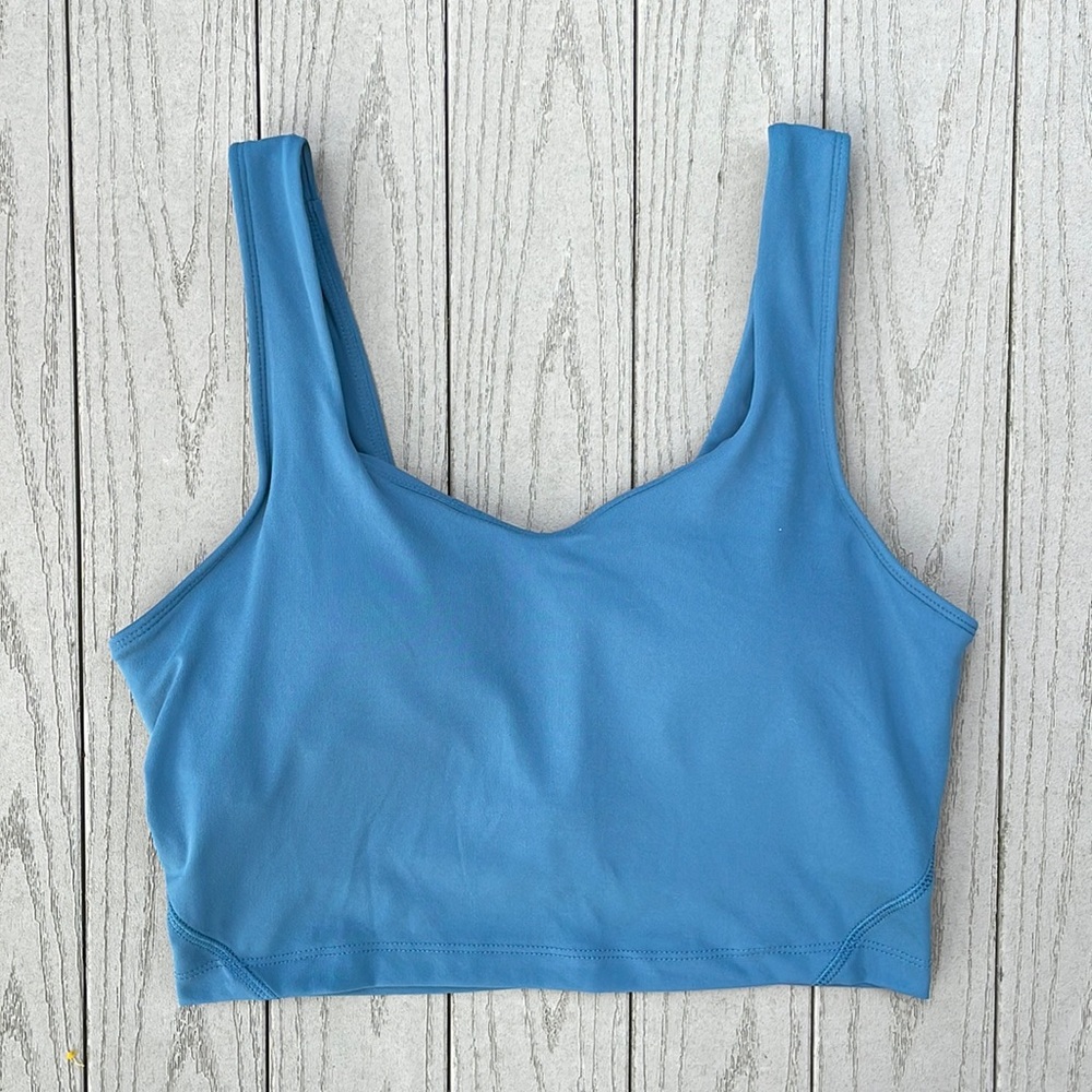 Yogalicious Blue Padded Cropped Work Out Tank Top